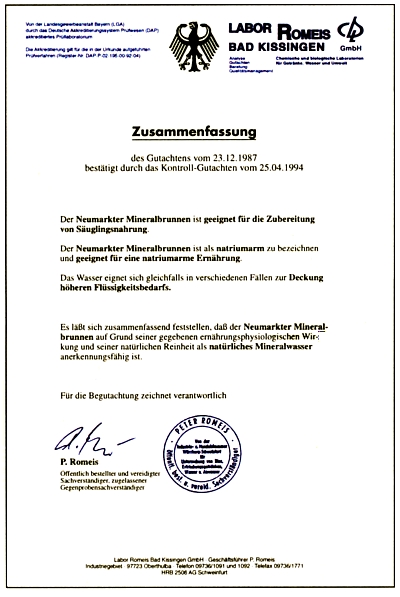 amtliche-anerkennung-neumarkter-mineralbrunnen-zertifikat
